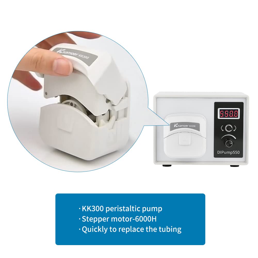 Kamoer DIPump-KK300 4 rotors 0-300ml/min high flow peristaltic pump 24V stepper motor intelligent variable speed high flow lab liquid dosing pump