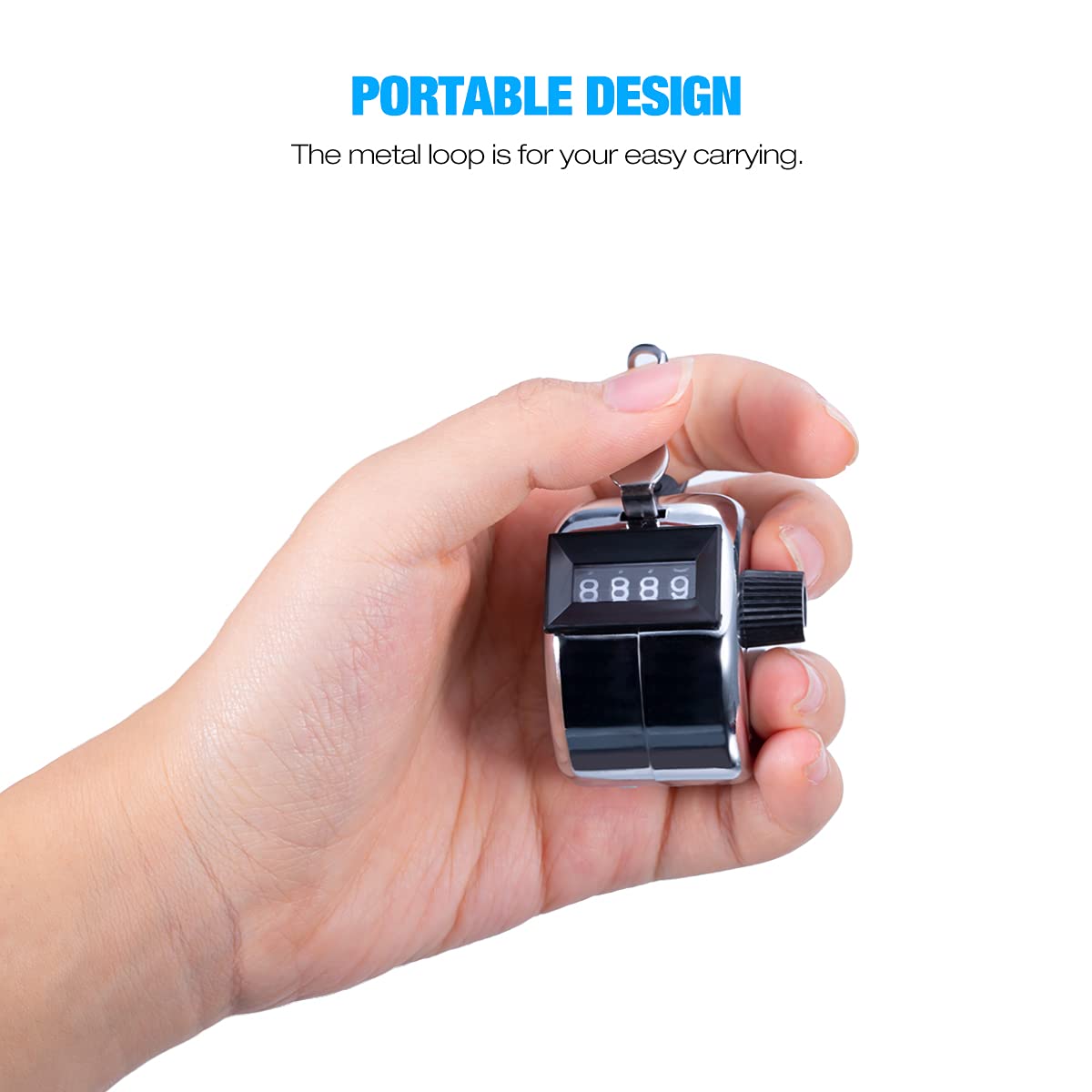 SLTG2020 2PCS Set Portable 4 Digit Handheld Number Click Golf Counter Tally Recorder