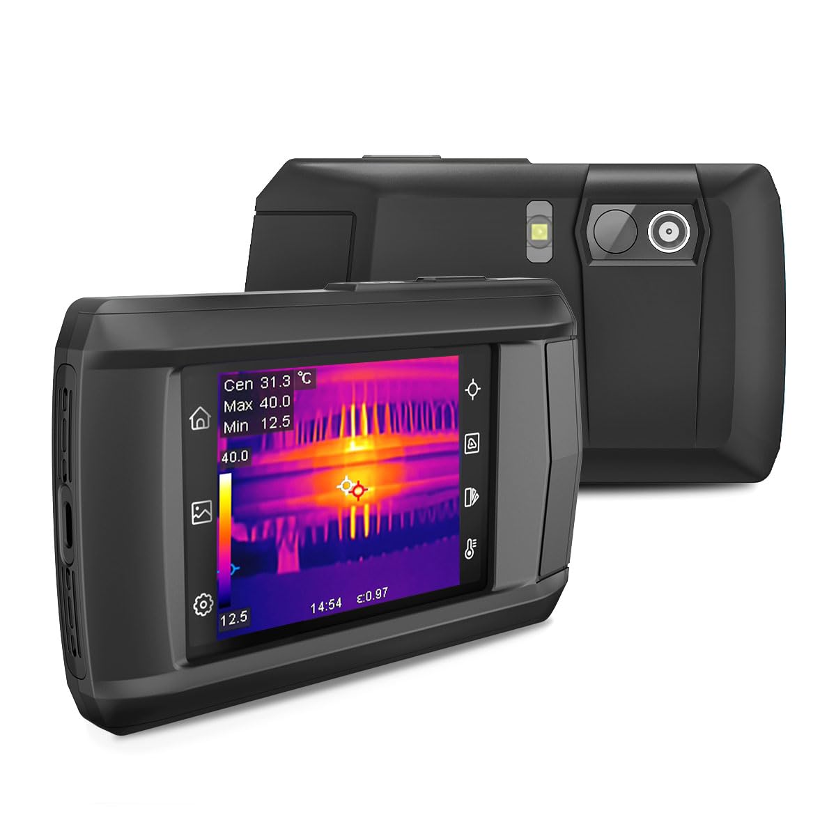 HP96 Thermal Imaging Camera,3.5" Touch Screen Thermal Camera with Visual Camera, Intelligent Scene Detection, 240 x 240 Super Resolution, 96 x 96 IR Resolution, 25 Hz Video Recording, -4°F to 662°F