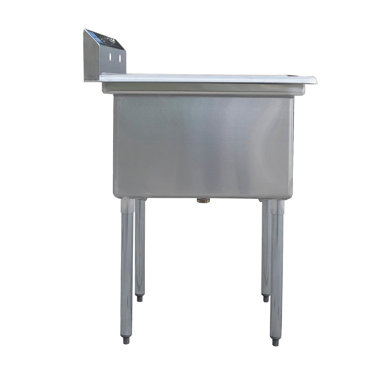 AmGood Stainless Steel Prep & Utility Sink | 304 Stainless Steel | Overall Size: 29 3/4" x 23 5/8" | Restaurant, Kitchen, Laundry, Garage | NSF (Bowl Size: 24" x 18" No Faucet)