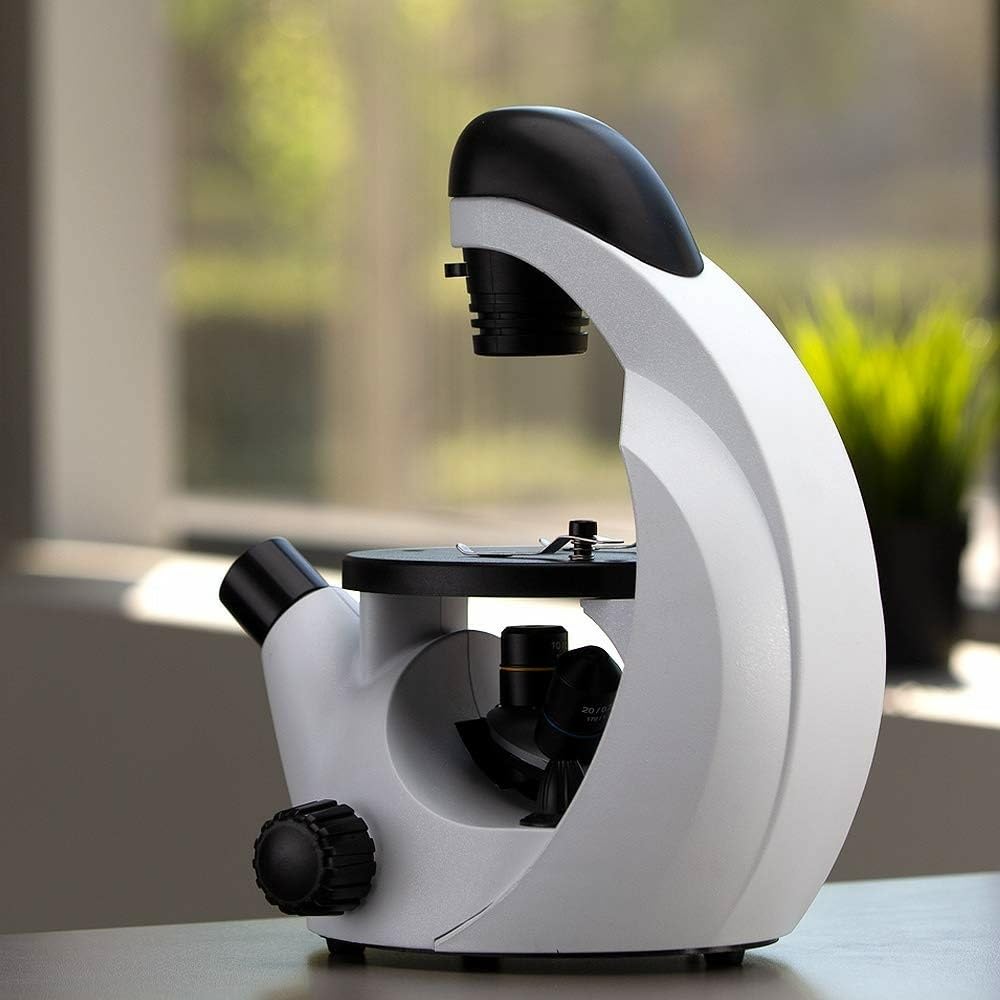 IQCrew 40X-500X Inverted Student Microscope Kit w/Experiment + Blank & Prepared Slides