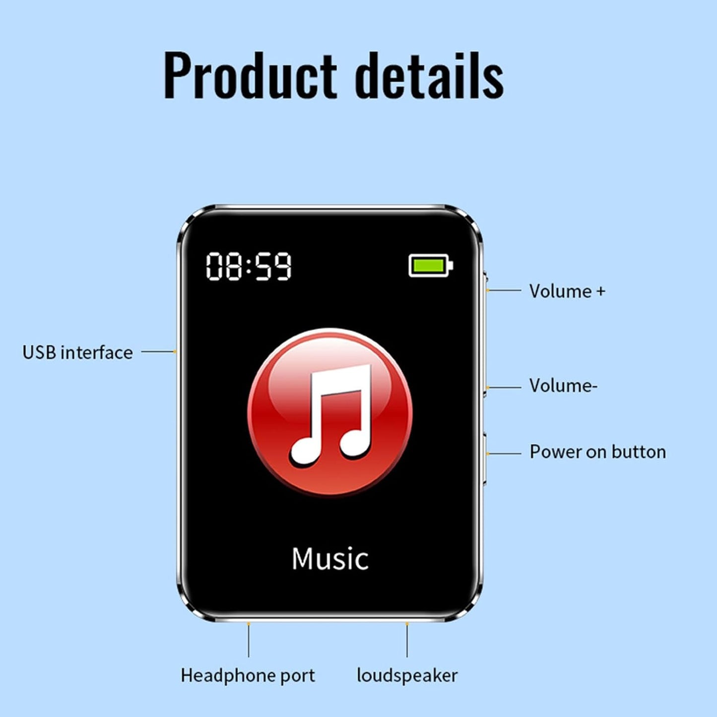Sanpyl MP3 (16GB) Voice Recorder, Player, Voice Recording Device, Activated Recording Device, Activated Noise