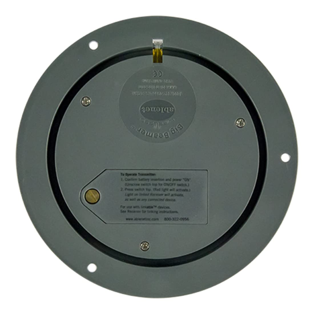 AbleNet Big Beamer Transmitter - Wireless High-Visibility, Remote-Activated Assistive Technology Switch for Communication and Adaptive Devices - Part# 10034300