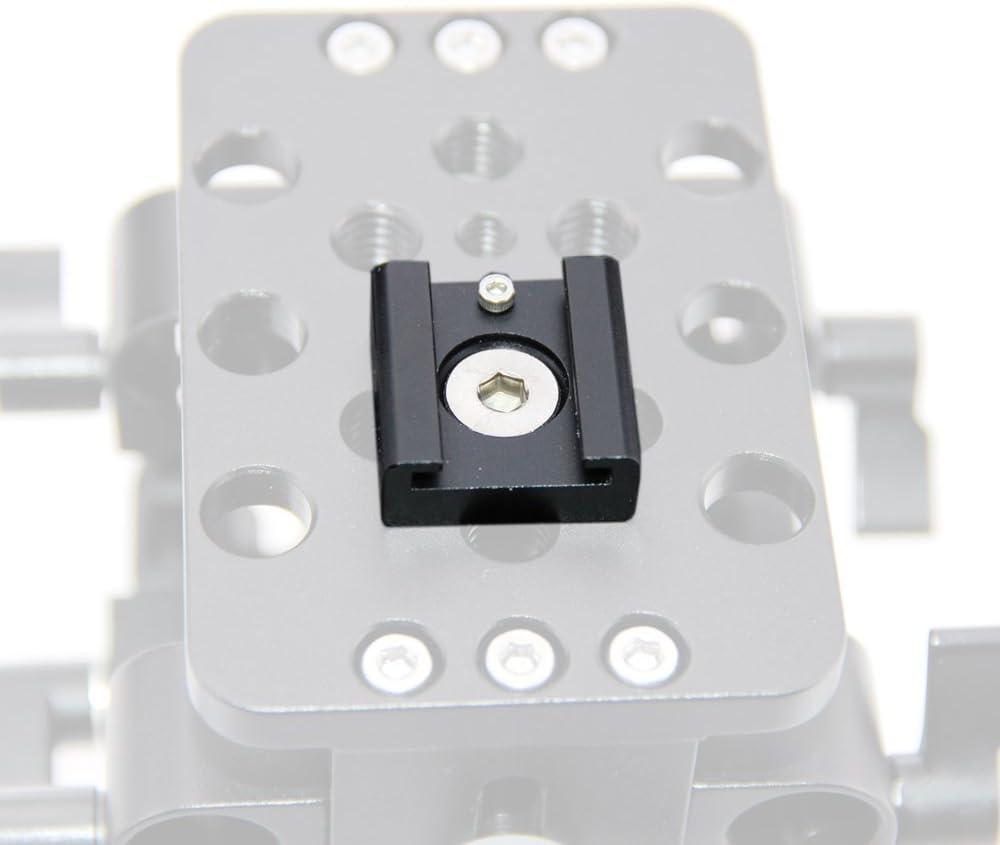 1/4''-20 0966 CAMVATE Cold Shoe Mount with Hole for Camera Flash Microphone Accessories
