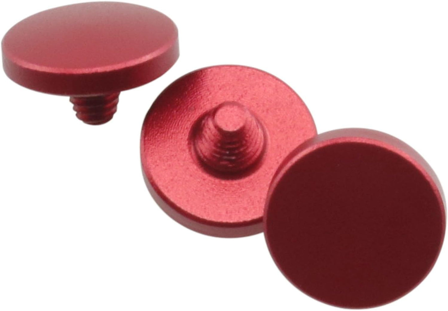 DGZZI 3PCS Metal Shutter Release Buttons Camera Shutter Release Buttons Red Concave Convex Flat Aluminum Alloy Camera