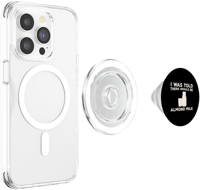 Almond Milk Designs Love Plant-Based Nut Milk Funny Almond Milk Lover Humor Dairy Free Milk Quote PopSockets MagSafe