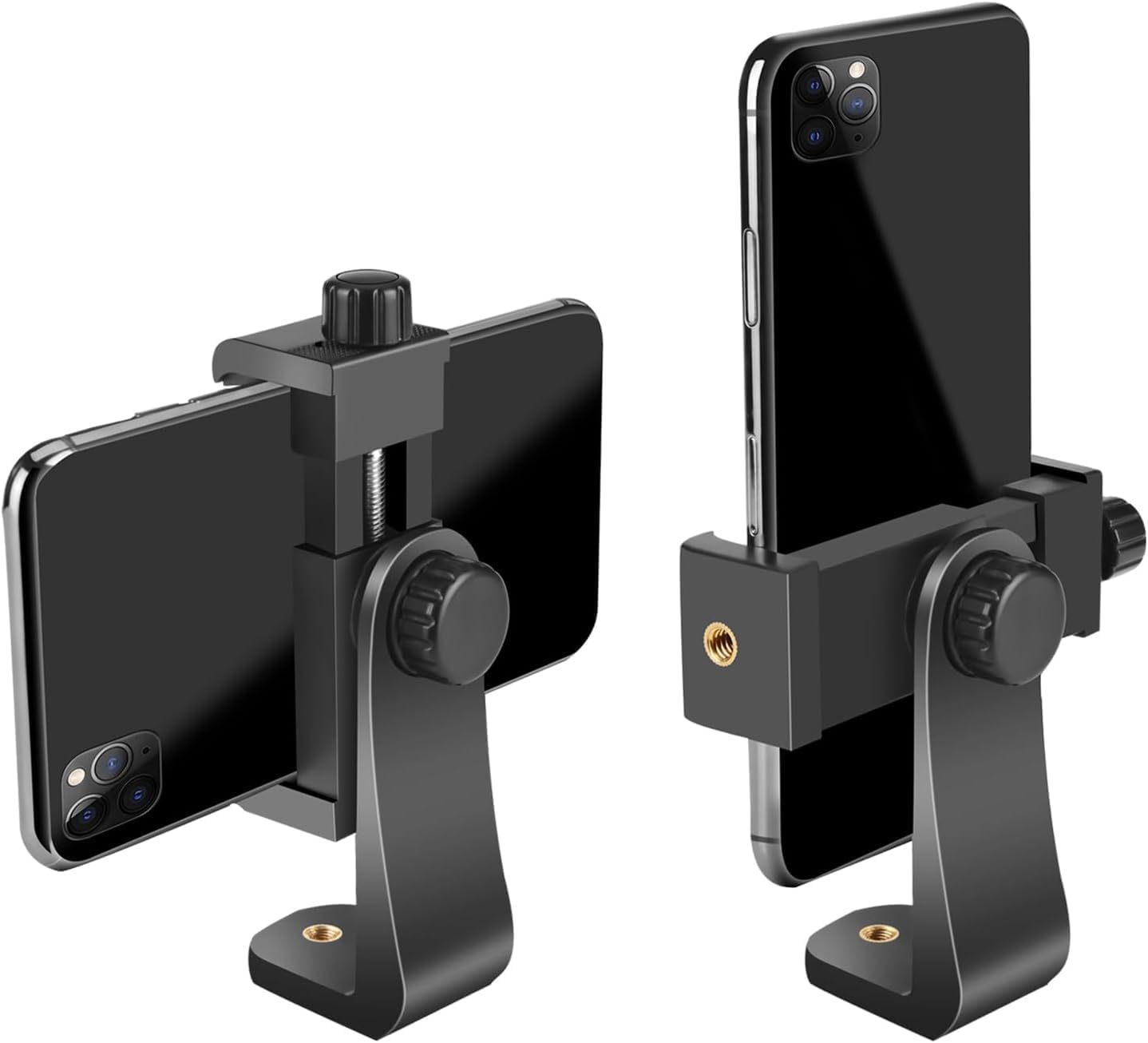KLIOMAX 1/4" Phone Tripod Mount Adapter/Universal Tripod Phone Holder Stand, Fits Any Smartphone, Screw, Rotating