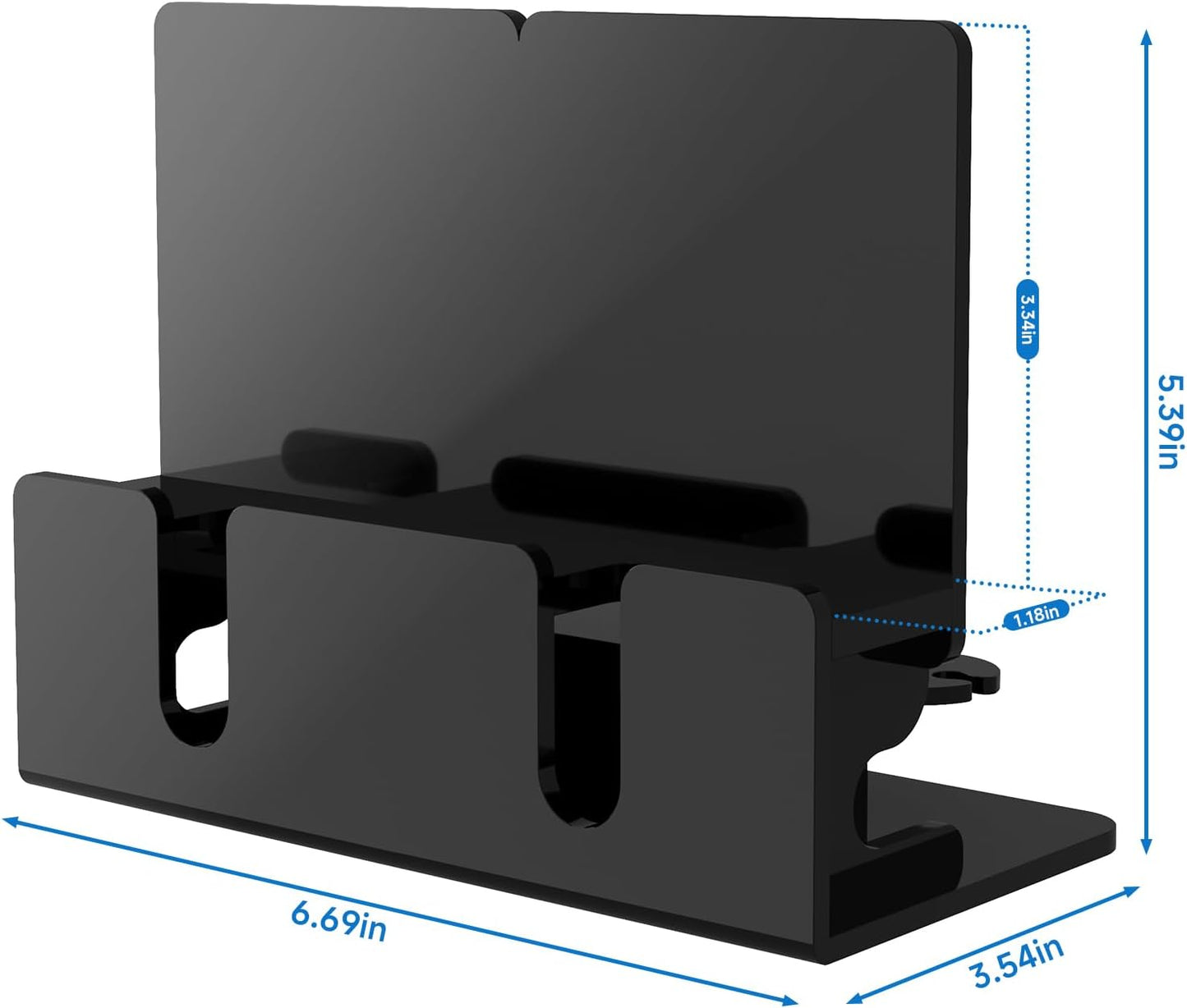 CaSZLUTION 2 Dual Phone Holder Organizer Stand for Phones, Acrylic Desktop Universal Mobile Phone Docking Station