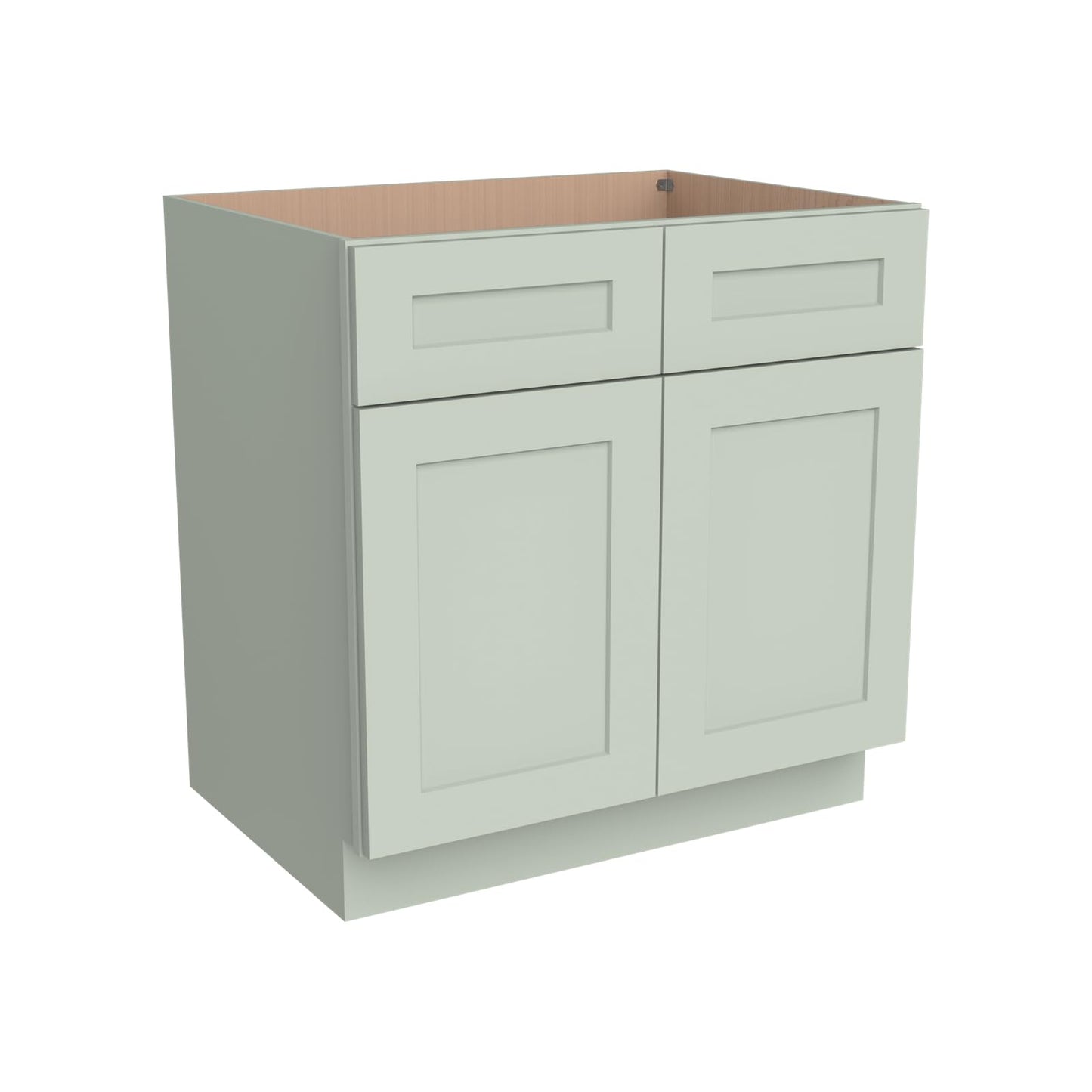 HCIOAN Solid Wood Frame Shaker Style RTA Sink Base Cabinet - 2 Doors, 1 False Drawer for Kitchen, Bathroom Vanity, Office Washroom (SK-Jade Green, 39" W x 24" D x 34.5" H)