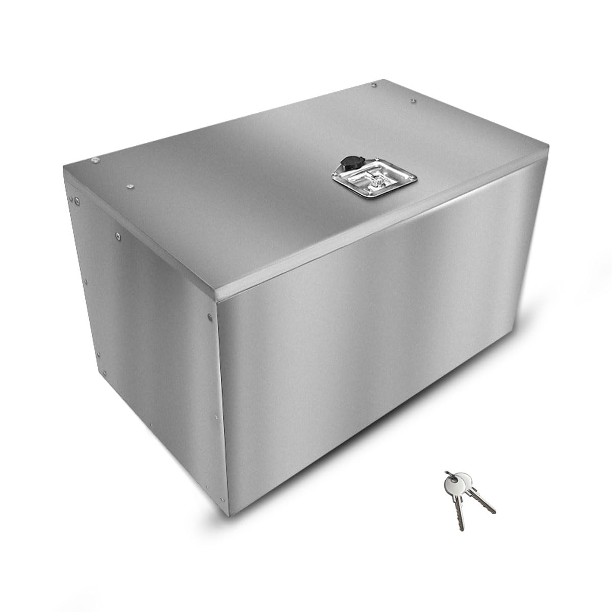 Truck cargo boxes, pickup storage boxes, stainless steel toolboxes with locks and keys, waterproof trailer storage boxes with T-handle latches, suitable for trucks, vans, trailers (29.9x18x18) inches