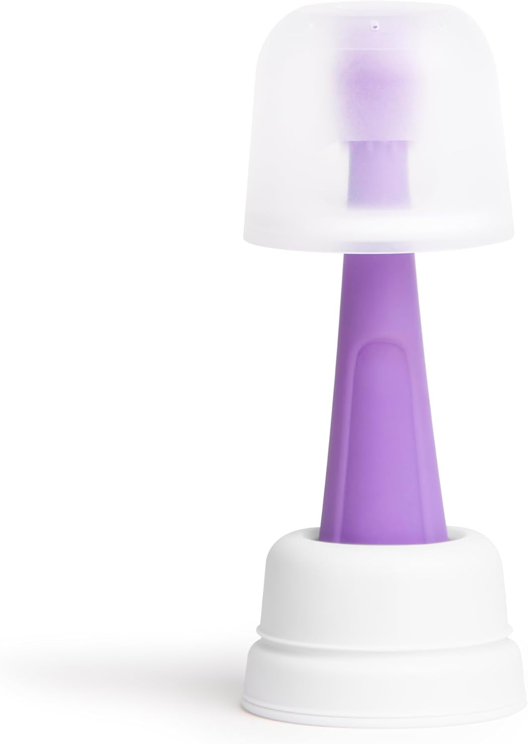 Ubbi 360° Baby Training Toothbrush - Safety Shield & Cover, Food-Grade Silicone, Smoothie Purple