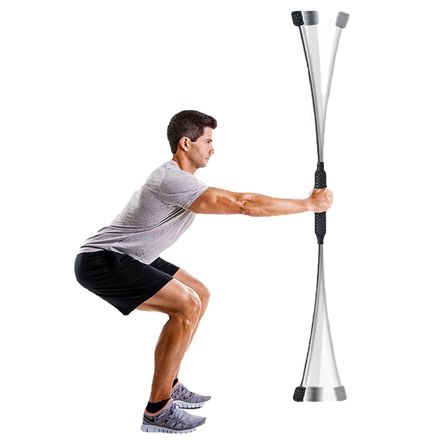 Yoga Starter Sets Elastic Fitness Bar Flexi Bar Resistance Band Bar Shoulder Tube Elastic Bar Elastic Exercise Bar Elastic Fitness Exercise Bar Elastic Bar Fitness Bar Training Fitness (Black)