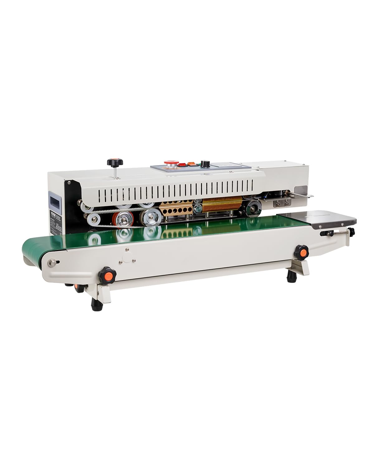 VEVOR Continuous Bag Band Sealing Machine, 0.24-0.47 in/6-12 mm Seal Width, Horizontal Band Sealer Machine with Digital Temperature Control, Bag Sealer for 0.02-0.8 mm Plastic Bags, Inflation Function