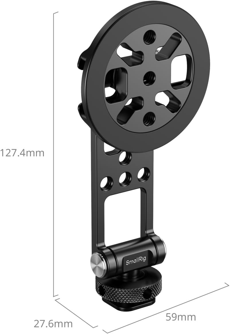 SMALLRIG 17/16/15, 5156 Magnetic Metal Phone Mount with Cold Shoe Mount, Adjustable Rotatable Phone Tripod Holder