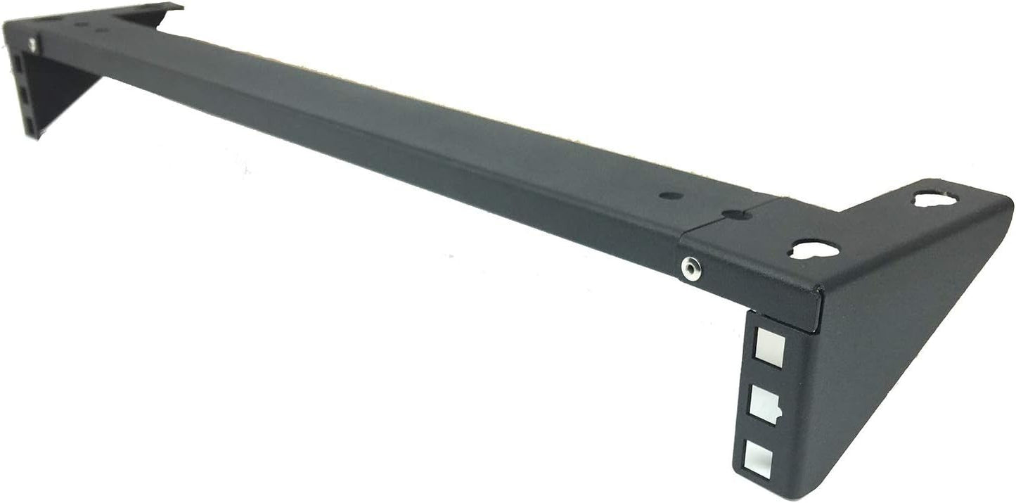 JINGCHENGMEI 1U 19 Inch (1U90) Steel Vertical Wall Mount Rack and Horizontal Under Desk PC Mount Bracket for Network