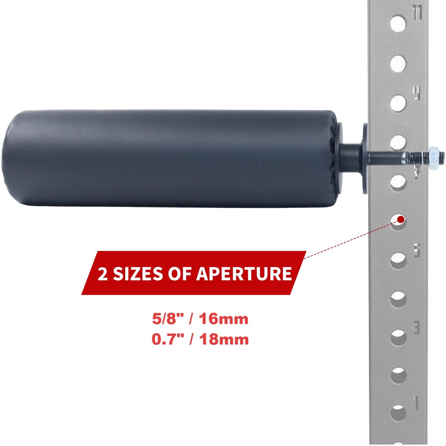 CONBUT Single Leg Squat Roller / Nordic Hamstring Curl for Squat Rack Power Rack Attachments, Bulgarian Split Squat for Workout Equipment Home Gym Accessories （Foam diameter 3" / 75mm , for 0.7" / 18mm aperture)