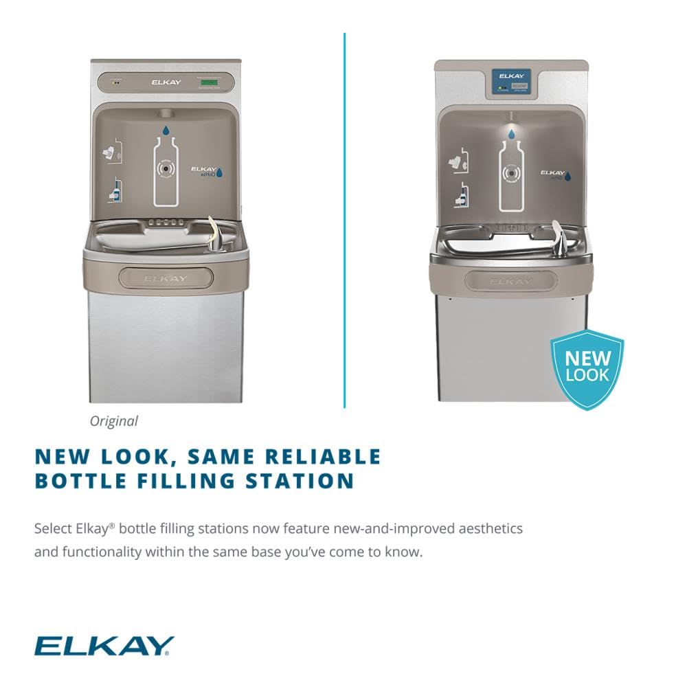 Elkay LZS8WSVRLK Filtered Fountain & EZH2O Bottle Filling Station, Lt. Gray Gran