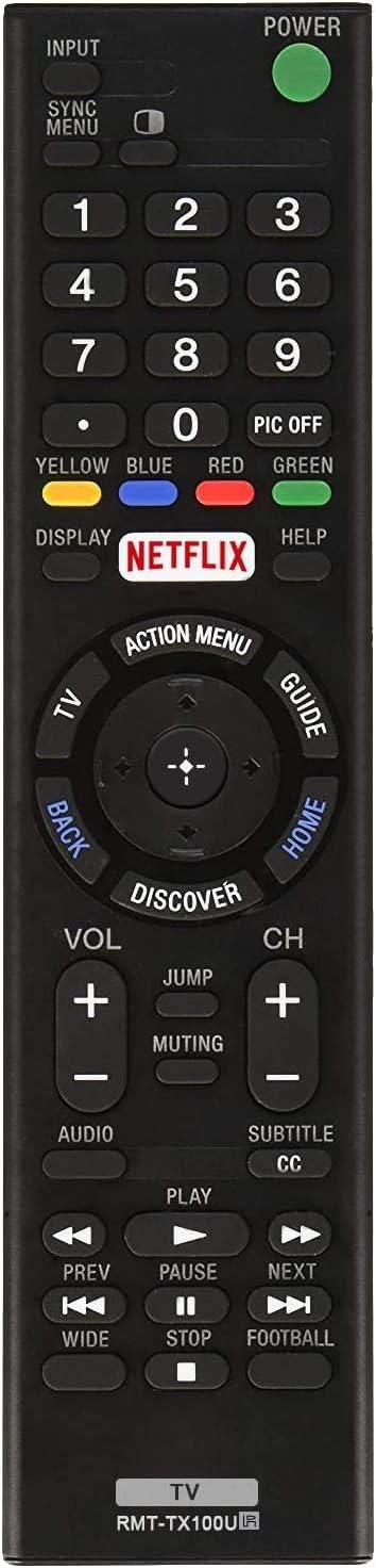 USARMT RMT-TX100U Universal Remote Control Replacement for Sony-TV-Remote All Sony Smart TVs