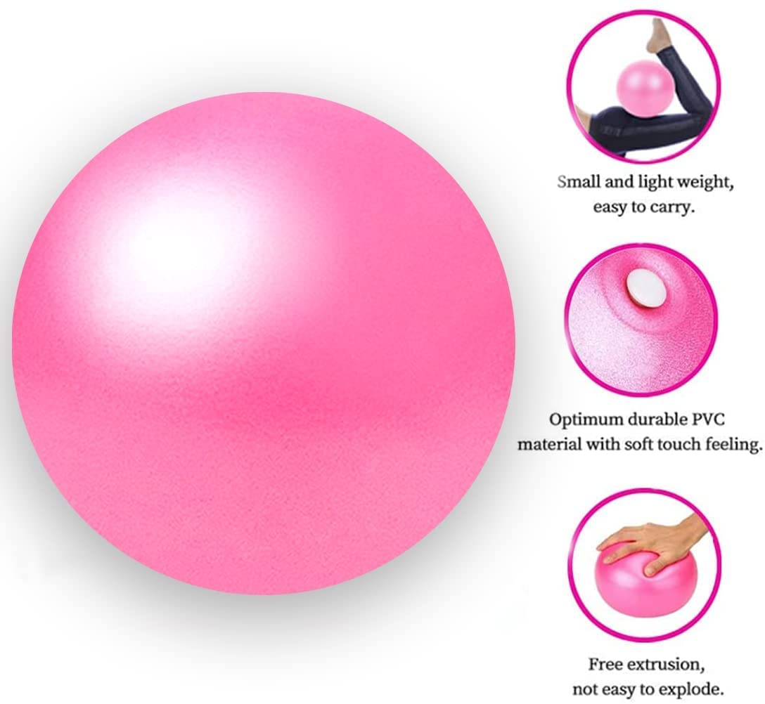 BAIMAN Mini Pilates Exercise Yoga Ball, 6 Inch Small Inflatable Exercise Yoga Ball,Core Training and Physical Therapy Equipment, with Pump(Black,6 Inch)