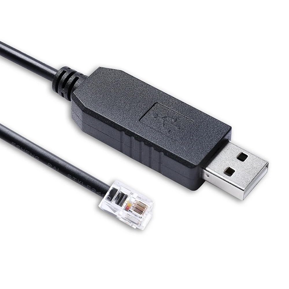 Cutesliving RS232 RJ9 4P4C PL2303GT Chipset Control(Black,10FT) USB Serial to Update Firmware Cable with Prolific