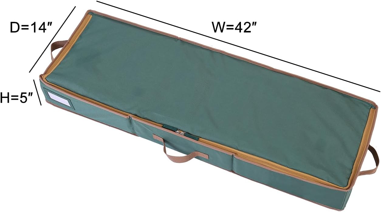 Sattiyrch Wrapping Paper Storage - Durable 600D Canvas Holder for Up to 20 Rolls | 42W x 14D x 5H (Green)