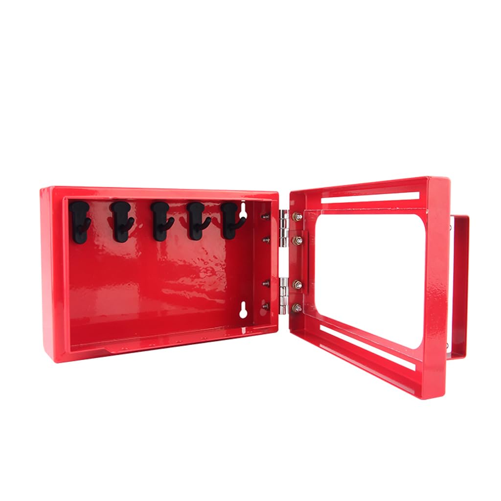 Lockout Tagout Group Lock Box, Wall Mounted Loto Lock Box, Red Padlock Box Group Station with 12 Locking Holes,Visual Acrylic Window Safety Lock Case