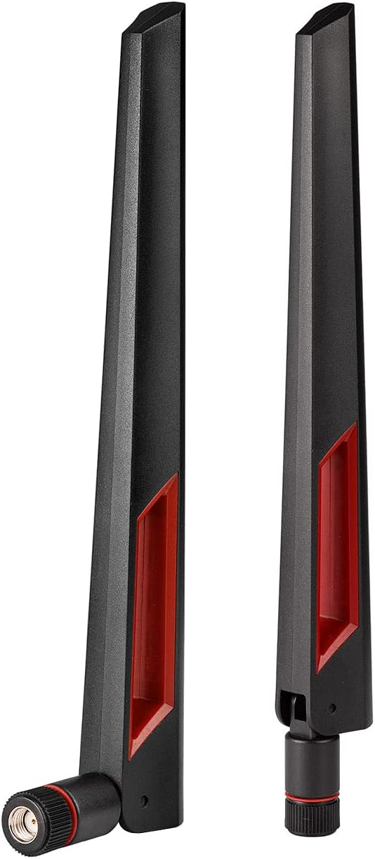 Superbat 2.4GHz 5GHz 5.8GHz 2pcs WiFi Antenna with RP-SMA Male Connector, Dual Band Antenna for PCI-E WiFi Network Card
