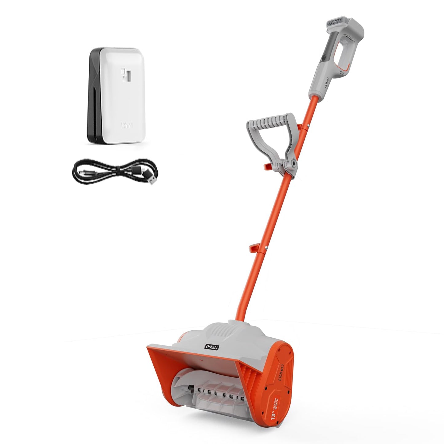 Litheli 20V Cordless Snow Shovel, 13-Inch Battery-Powered Snow Blower with 4.0Ah Battery, Easy to Use Snow Removal for Driveways, Sidewalks, Decks & Patios