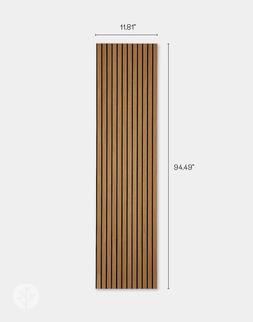 WVH Luxe American Oak Acoustic Slat Wood Wall Panels, Measures 94.49" x 23.62", Premium Finish, Interior Decor for Walls & Ceilings, Noise Cancelling & Sound Absorbing for Home, Office & Bedroom, 2pcs