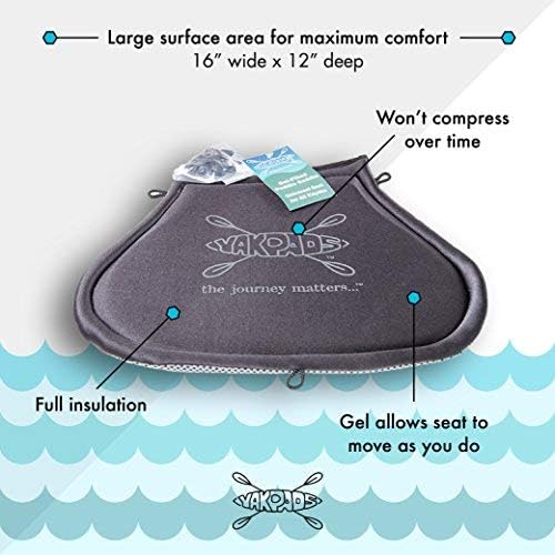 Cascade Creek Cushioned Seat Pad by, Gel Seat Pad for Kayaks and Kayak Accessories, for Outdoor Watersports and Recreation