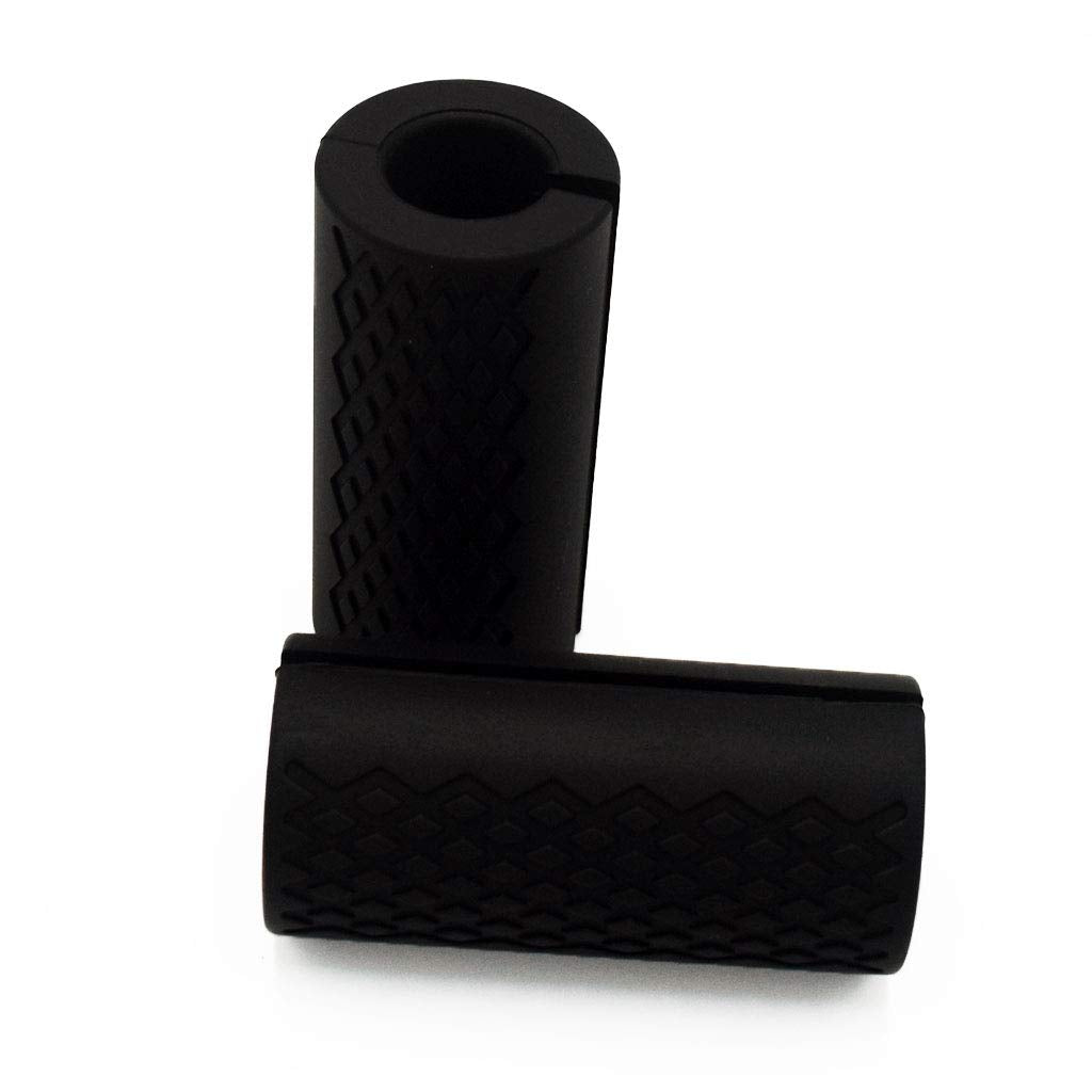 yuhqc Weight Bar Grips Fit Standard Barbell, Dumbell Handles, Thick Bar Training Adapter for Weightlifting & Cable Attachments Fitness Training Rope Grips for Body Arm Forearm Builder Strength (Black)
