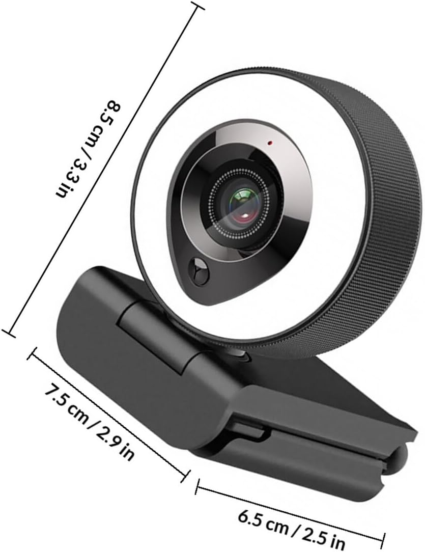 SECFOU 4k Webcam with Automatic Focus and Built-in Mic, USB Computer Camera for Live Streaming and Video Conferencing