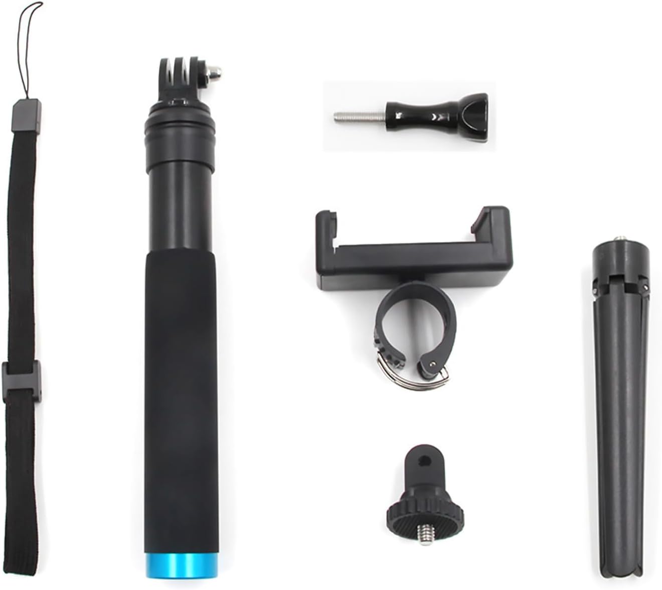 MLKOSS 7 6 5 4 Camera Stick Handheld Selfie Stick+Tripod Mount+Phone Clip+ Strap Stand Holder for Hero Series Parts