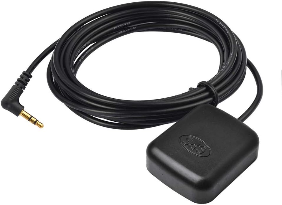 BINGFU 3.5mm Car Dash Cam GPS Antenna Plug - Waterproof Hidden Adhesive Mount for Dashboard Camera, Video DVR Recorder