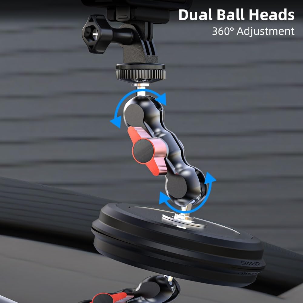 SKEZN 1/4" 2 13/12/11/10, 6/5 Pro/4, 360 X5/X4 Strong Magnetic Camera Mount, Car Outside Magnetic Camera Mount