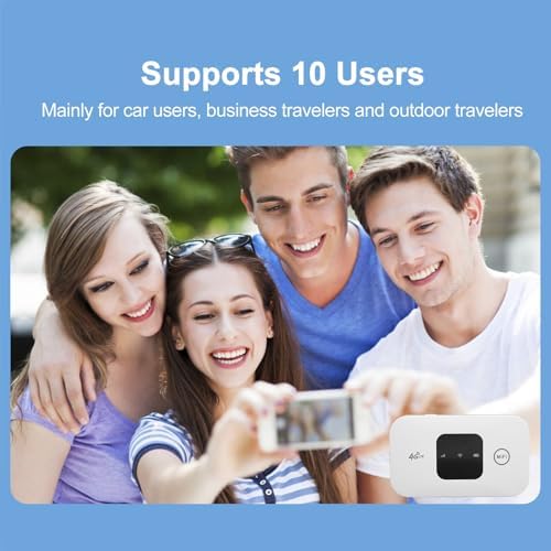 ciciglow 10 2100mAh Mobile Hotspot, Portable Travel Router Supports Users at The Same Time, Pocket Device with Large