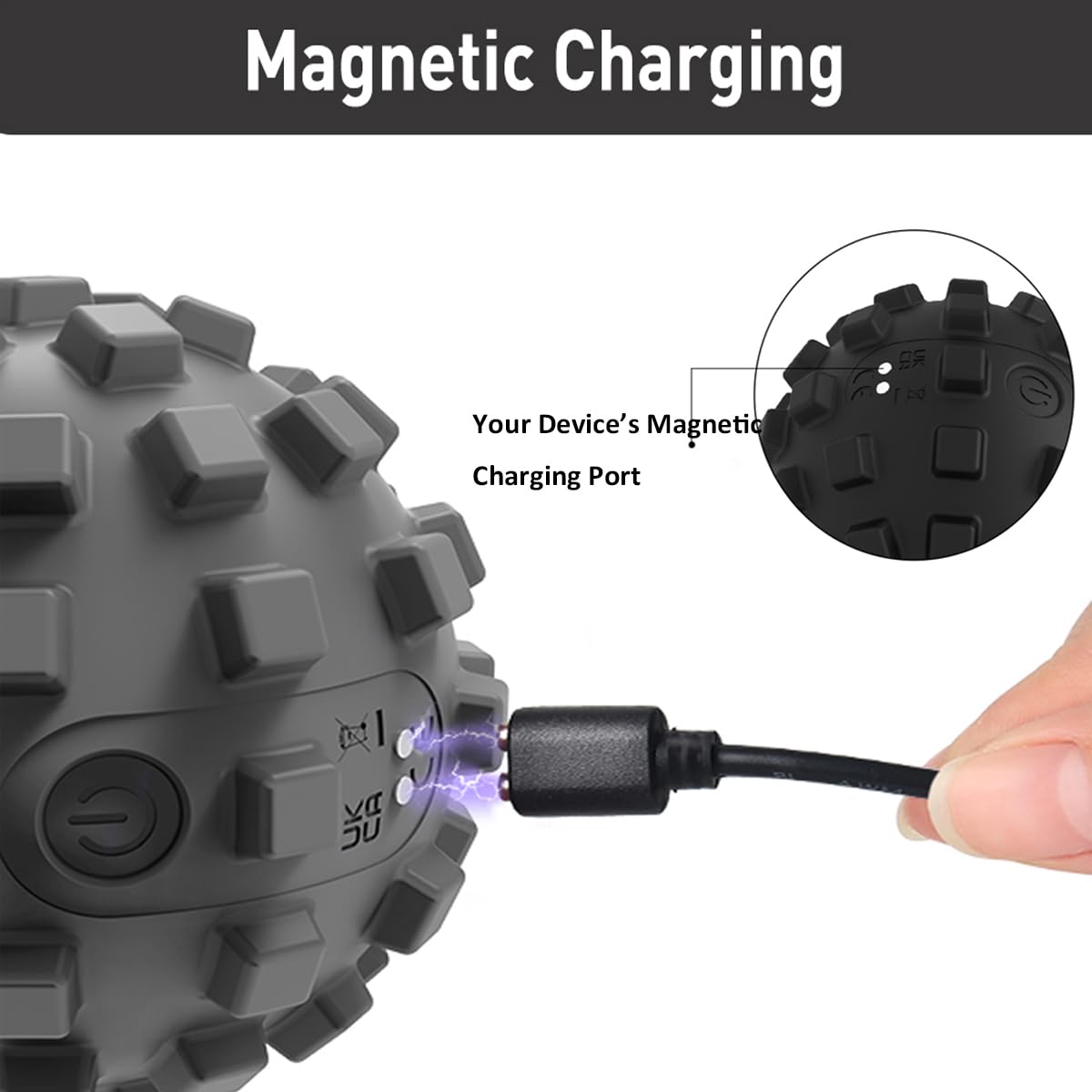 Vebaisa 5mm 2.7ft Cleanser-2 Magnetic USB DC Charger Cable, Replacement Charging Cord for Rechargeable Toys, Electric