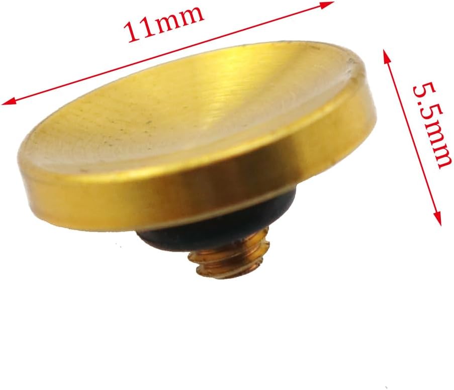 ZYAMY 2PCS Exquisite Brass Concave Shutter Release Button DSLR Camera Release Slot Compatible Anti Drop Button Screw