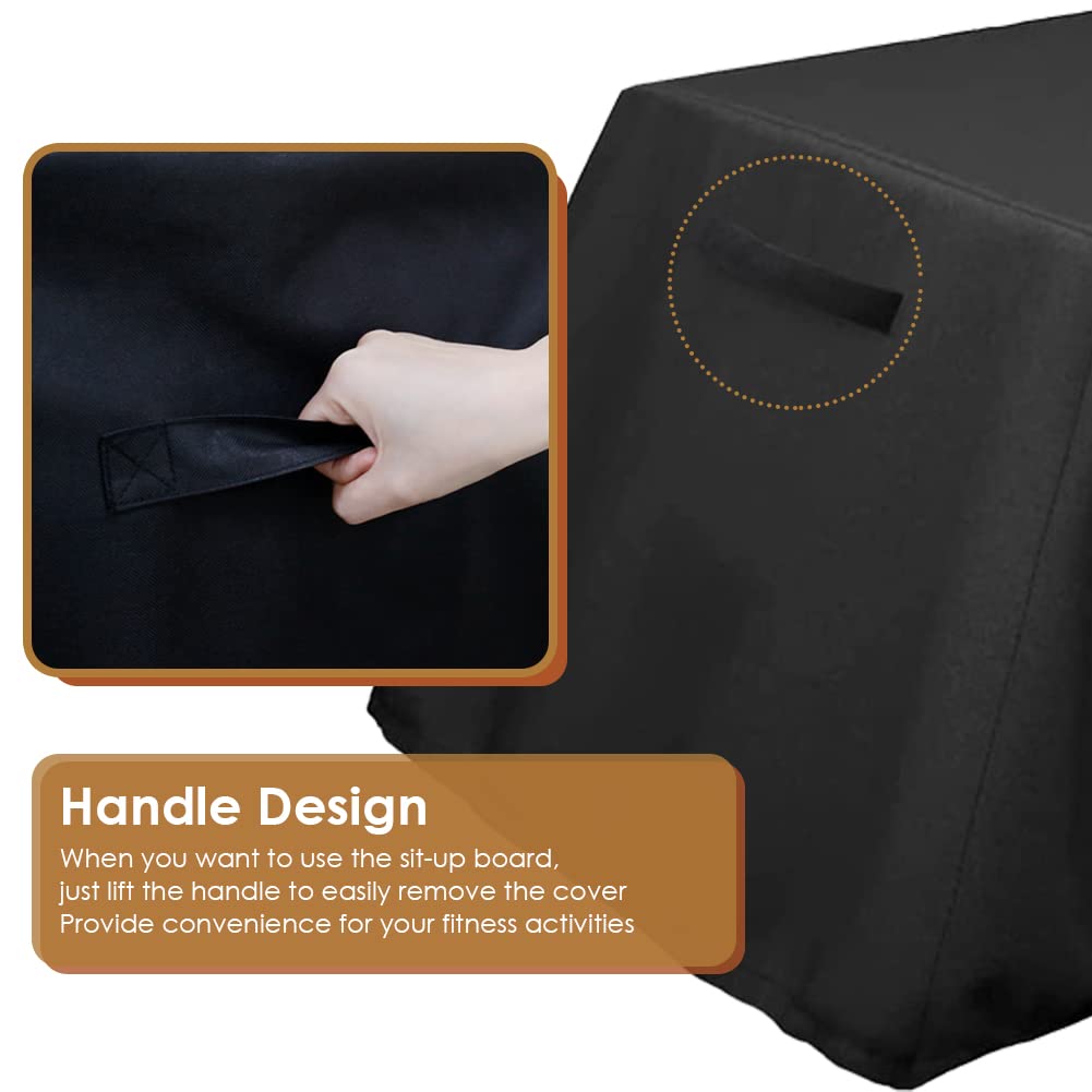 Gicov Sit-Up Board Cover Weight Bench Cover Outdoor Waterproof with Handle and Drawstring Fitness Bench Protector for Indoor Exercise Room Gym Use