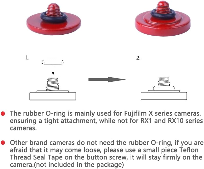 11mm 10mm Surface(2 Pack) VKO Dark-red Metal Soft Shutter Release Button,Delicate Camera Shutter Button Concave Convex