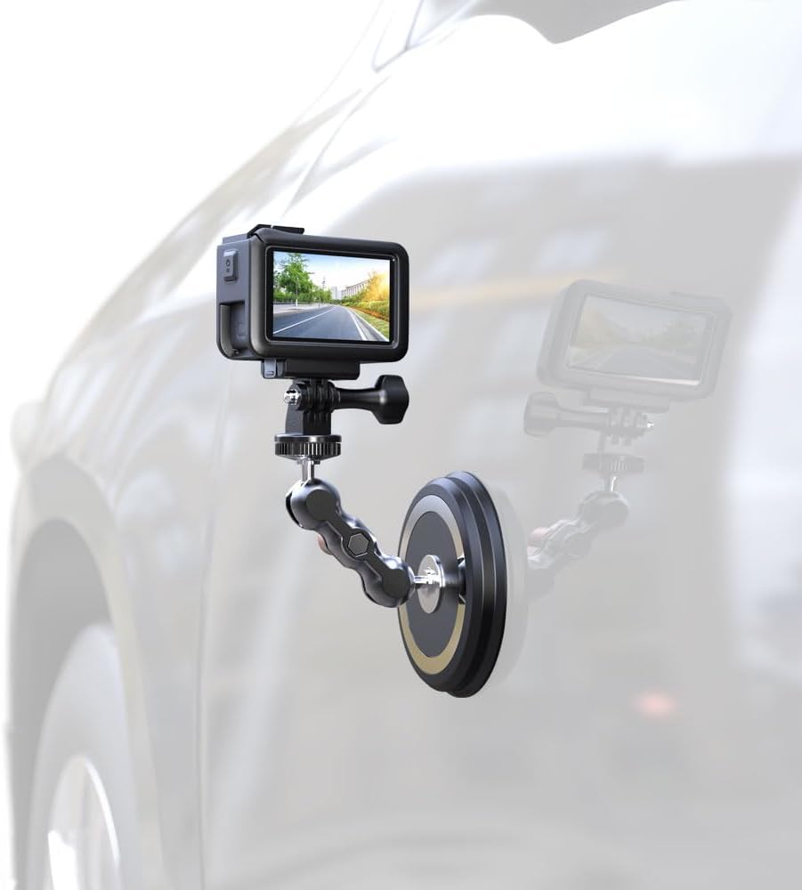 SKEZN 1/4" 2 13/12/11/10, 6/5 Pro/4, 360 X5/X4 Strong Magnetic Camera Mount, Car Outside Magnetic Camera Mount