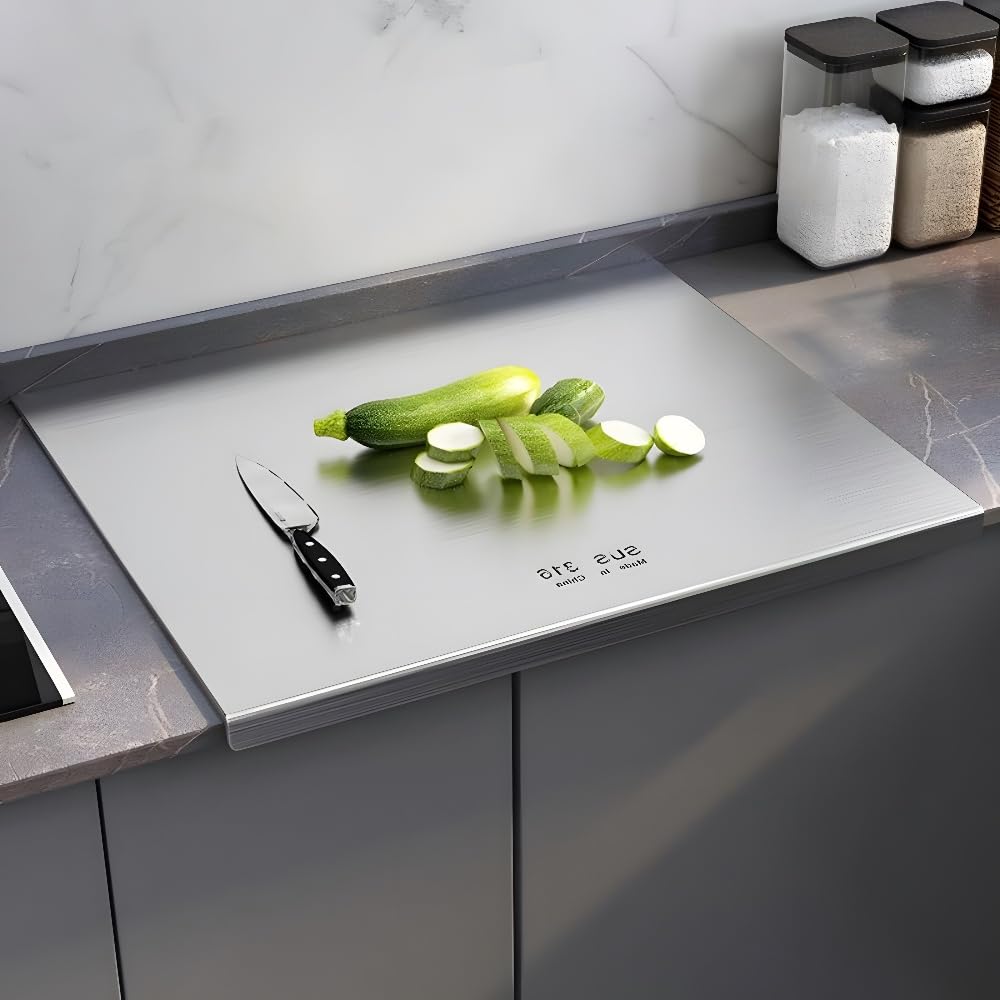 Stainless Steel Cutting Board,Cutting Boards for Kitchen,Chopping Board,Large Cutting Board for Chopping Meat,Vegetables,Fruits,Cheese (27.56 * 22.83in)