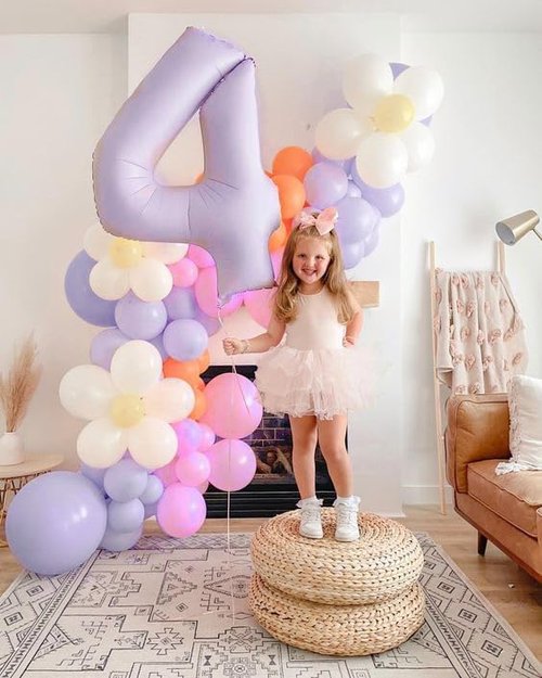 40 Inch Cream Purple Number 9 Balloon - Perfect for Birthday, Engagement, Wedding & Graduation Celebrations