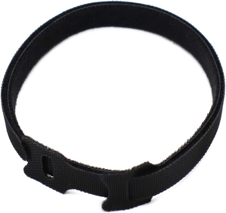 Eowpower 50 12 inches 1/2 inch Pieces Black x Reusable Cable Ties Microfiber Cloth Hook and Loop Straps Network Wire