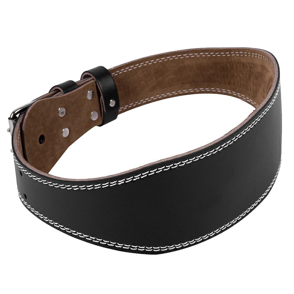 VANZACK Adjustable Pu Weightlifting Belt Waist Supporter with Lumbar Brace Strap for Squats Deadlifts Powerlifting Training 45.66X4.33X0.39In