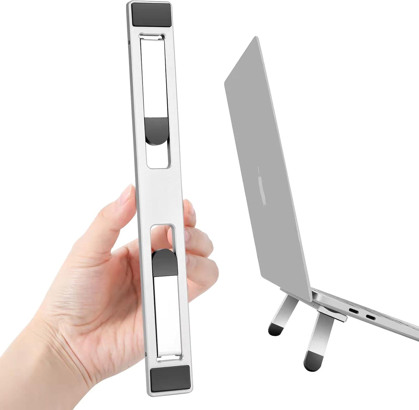 vovotou 10-17 Riser for Desk,Pop up Laptop Stand,Adjustable Height Self-Adhesive Portable Laptop Stand with Feet