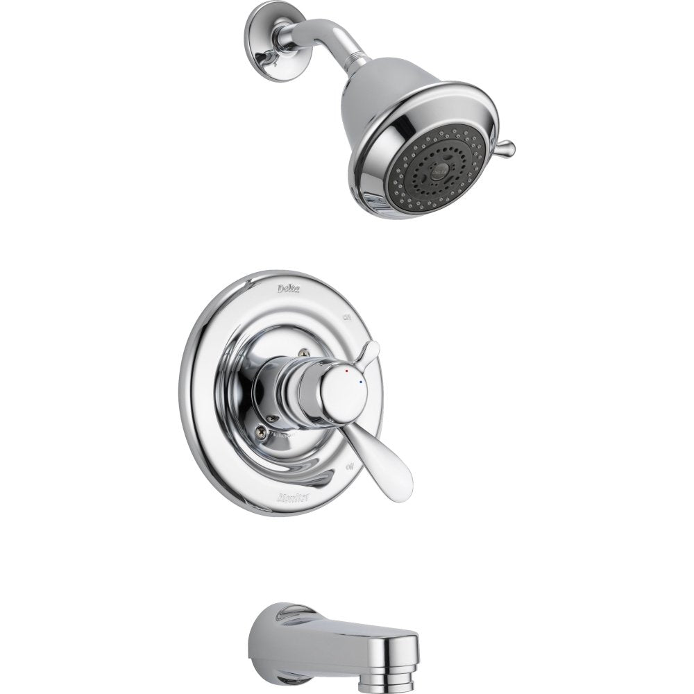 DELTA FAUCET T17430 Classic Tub & Shower, 4.45 x 8.00 x 10.15 inches, Chrome