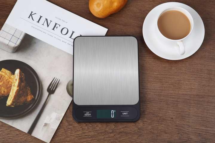 Skiennix Digital Kitchen Weight Scale - Sleek Silver & Black Design for Accurate Measurements