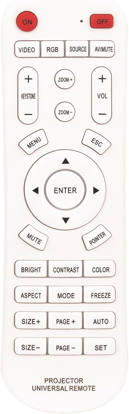ALLIMITY Universal Projector Replacement Remote Control -- fit for Most of Projector Home Theater Remote Control