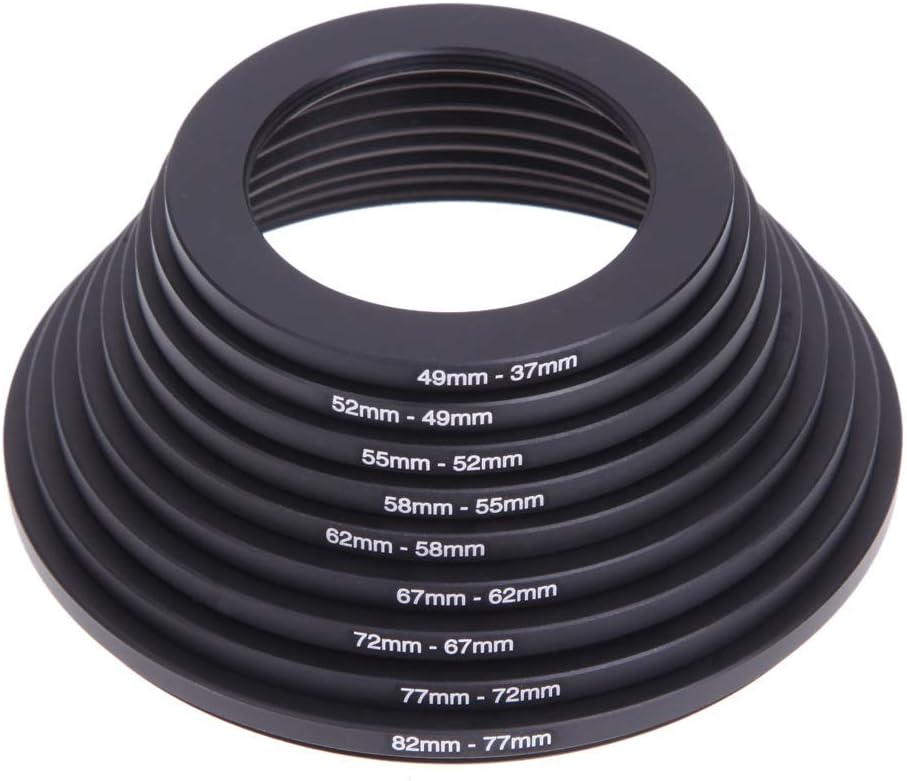 ELEGICKLIP 18Pcs 67-82mm Set Metal Step Up Down Filter Ring Adapter Compatible with Digital SLR Camera Lens Accessories